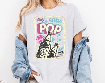 Retro Soda Pop T-Shirt: Distressed Vintage Graphic Tee
