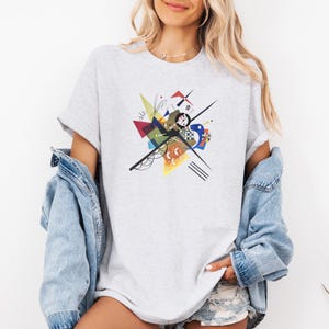 Wassily Kandinsky On White II T-Shirt | Abstract Art Print Tee | Gildan 5000 | Modern Art Lover Gift | Bauhaus Style