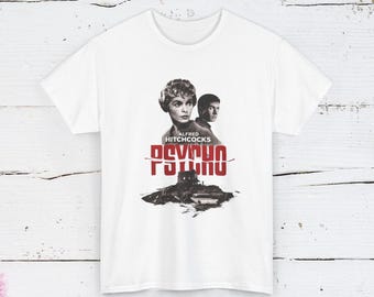 PSYCHO Horror Movie T-Shirt | Vintage Hitchcock Thriller Tee | Classic Retro Slasher Film Shirt