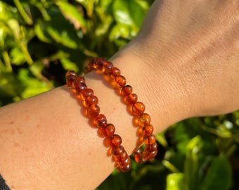 BALTIC AMBER Healing Bracelet for Positivity, Pain Relief and Soothing