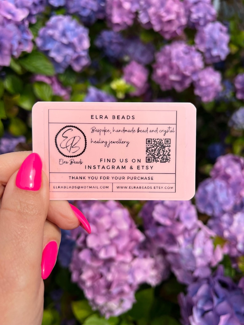 All orders arrive with one of our Elra jewellery cards detailing the properties and crystals included in your handmade jewellery.