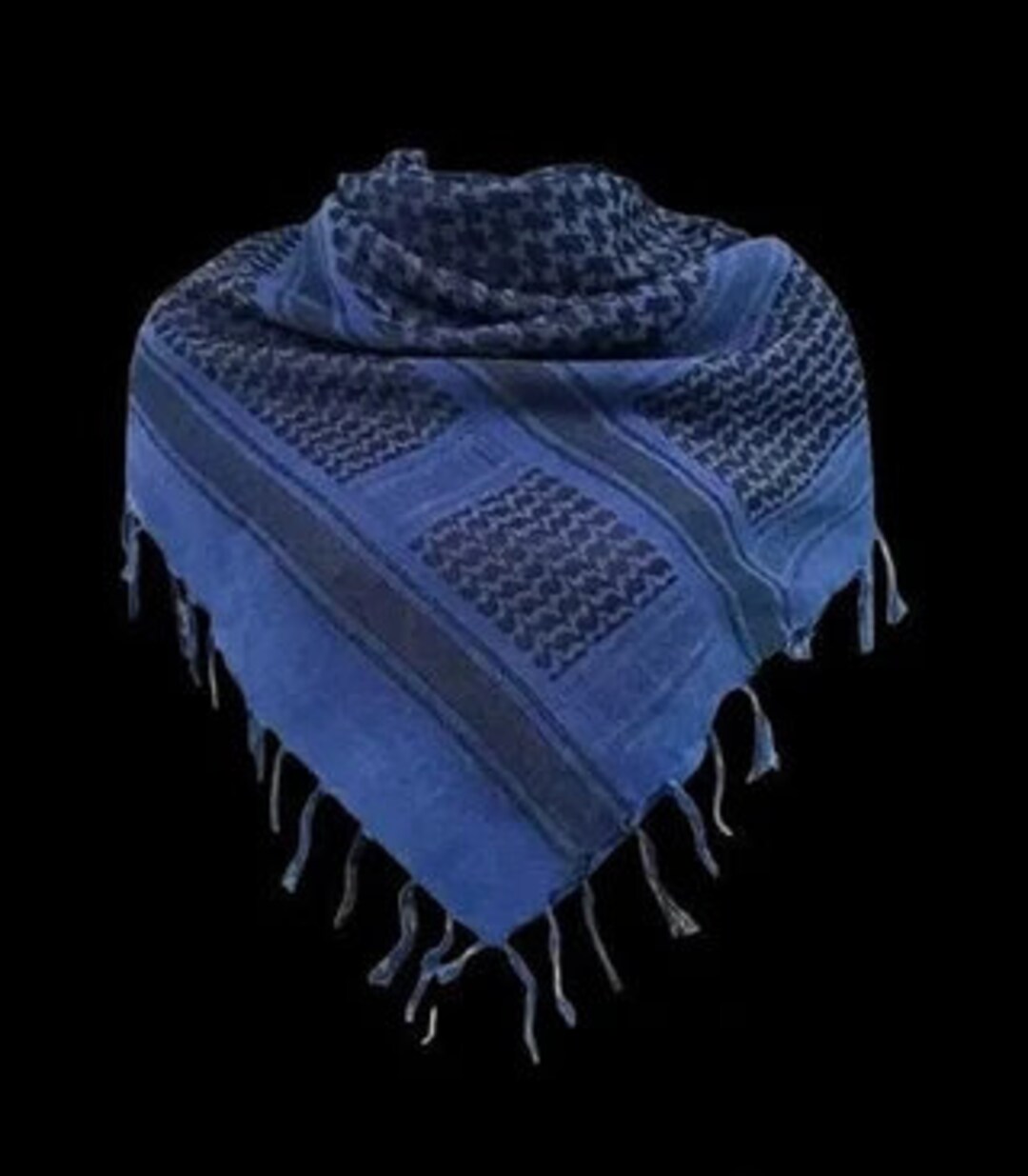 Blue Keffiyeh 110 CM Square Palestine Scarf Arab Hatta Traditional ...
