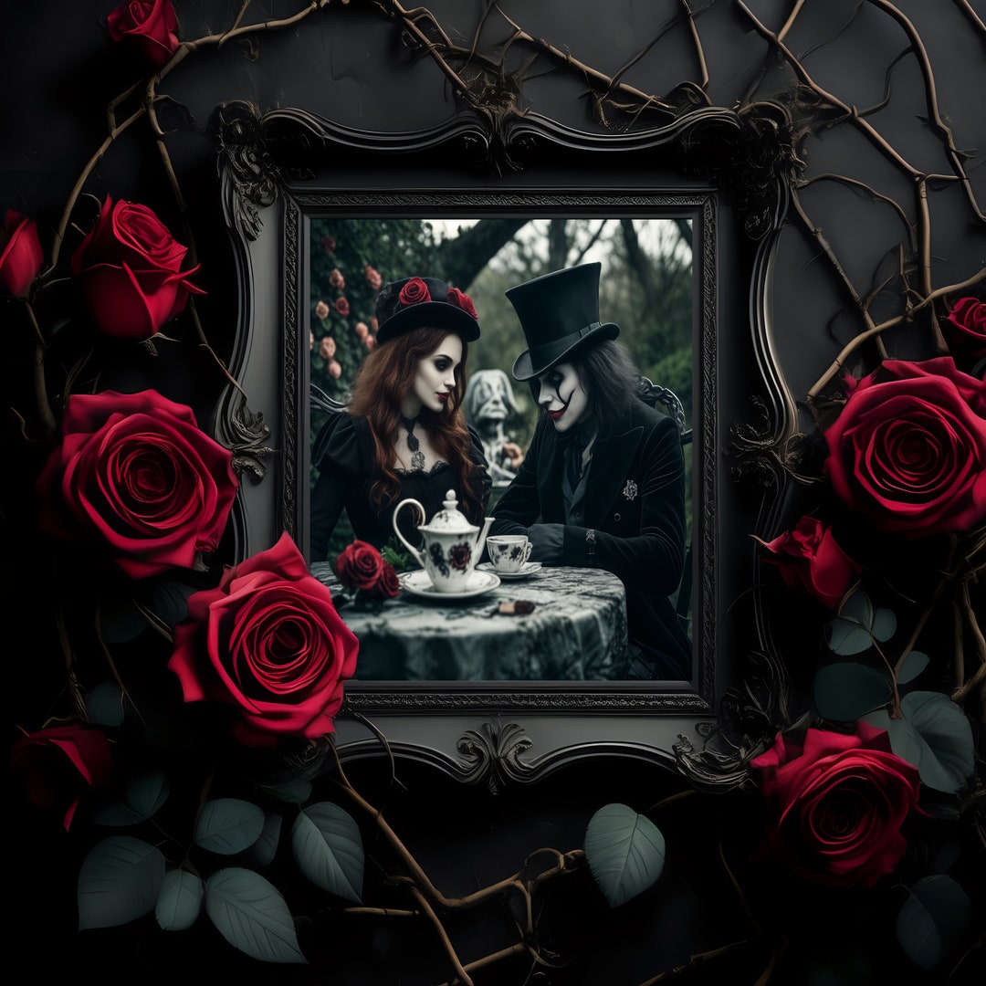 Dark Fantasy Alice in Wonderland Printable Art #1 - Goth Alice & Mad