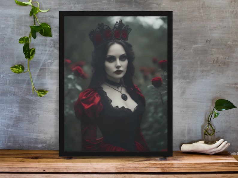 Dark Fantasy Alice in Wonderland Printable Art 2 Goth Queen of Hearts ...