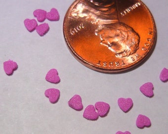 Miniature Heart Shaped Pink Candy Dollhouse Miniature Plastic, Doll House 1/12 Scale