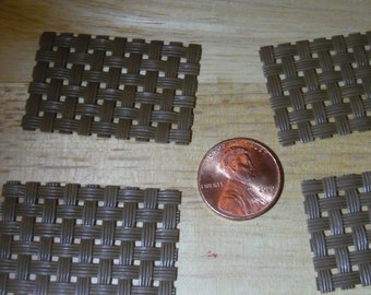 Miniature Chocolate Brown Placemats, Set of 4 Dollhouse Place Mats Mini Doll House 1/12 scale