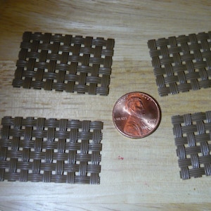 Miniature Chocolate Brown Placemats, Set of 4 Dollhouse Place Mats Mini Doll House 1/12 scale