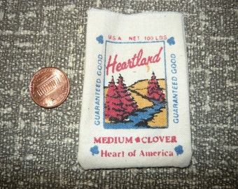 Heartland Clover Empty Feed Sack Miniature Feed Bag  1/12 Scale Dollhouse Barn