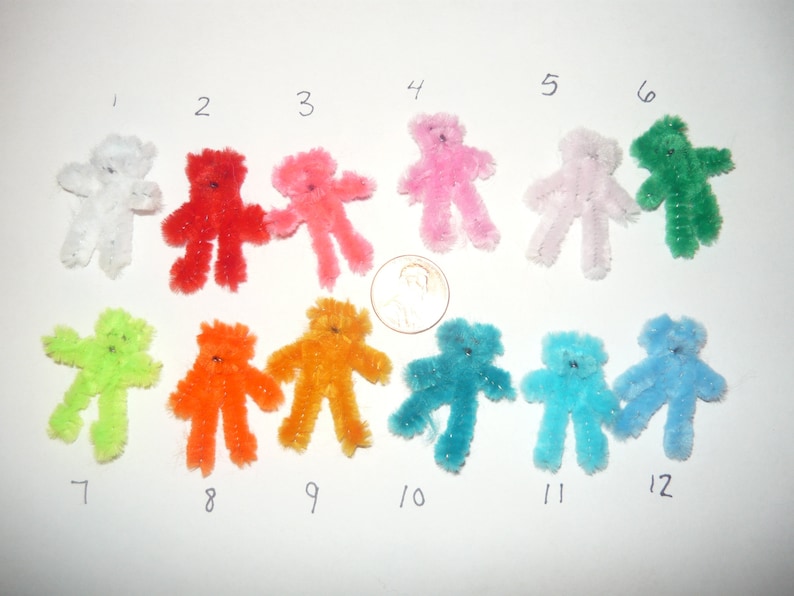 Miniature Fuzzy Bear Tiny Teddy 1:12 Scale Dollhouse Mini Doll - Etsy
