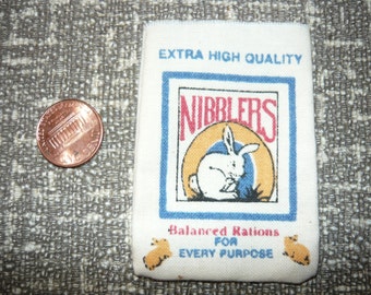 Extra High Quality Nibblers Rations Miniature Feed Bag Sack Empty 1/12 scale Doll House Barn