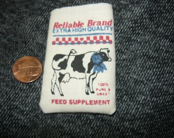 Dollhouse Miniature Reliable Brand Cows Feed Supplement Empty Feed Bag Sack 1/12 Scale Doll House Barn