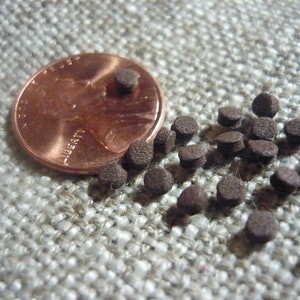 Miniature Brown Chocolate Round Candy Dollhouse Miniature Plastic, Doll House 1/12 Scale