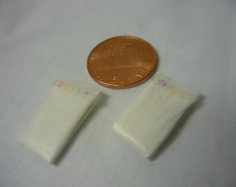 2 Miniature disposable baby diapers dollhouse accessory 1/12 scale for scrapbooking doll house and printers drawers