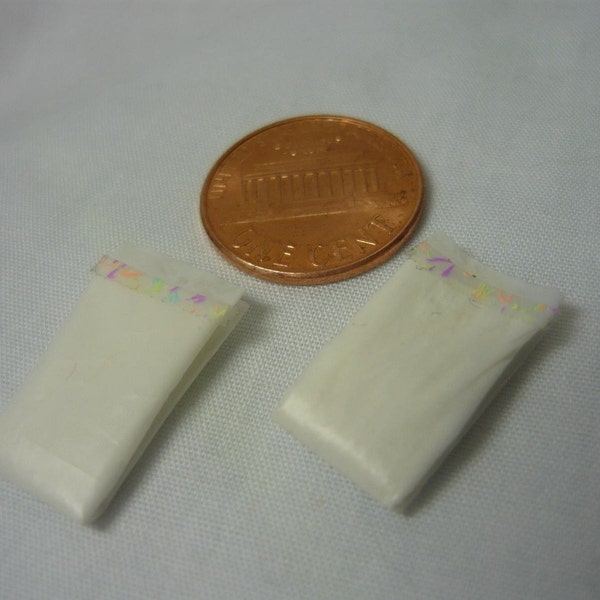 2 Miniature disposable baby diapers dollhouse accessory 1/12 scale for scrapbooking doll house and printers drawers