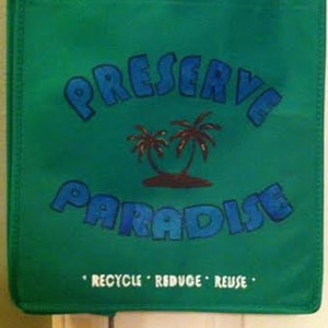 EARTH DAY Preserve Paradise, Reusable Market Bags, Recycle, Reuse, Ecology, Save the Earth image 2