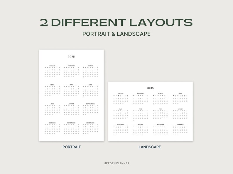 20242025 Calendar PDF, Year Calendar, 12 Month Calendar, Printable