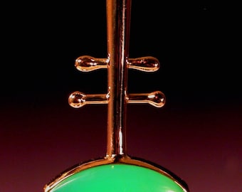 Chrysoprase Pendant in 18 karat gold