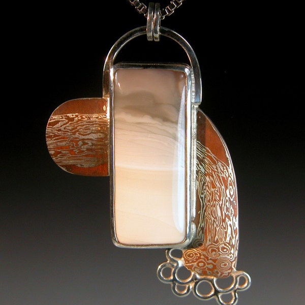 Mokume Gane and Willow Creek Jasper Pendant Niagara Falls