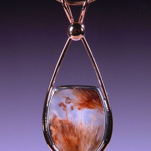 Nipomo Sagenite Pendant in Sterling Silver and 14 karat Gold WETLANDS image 1