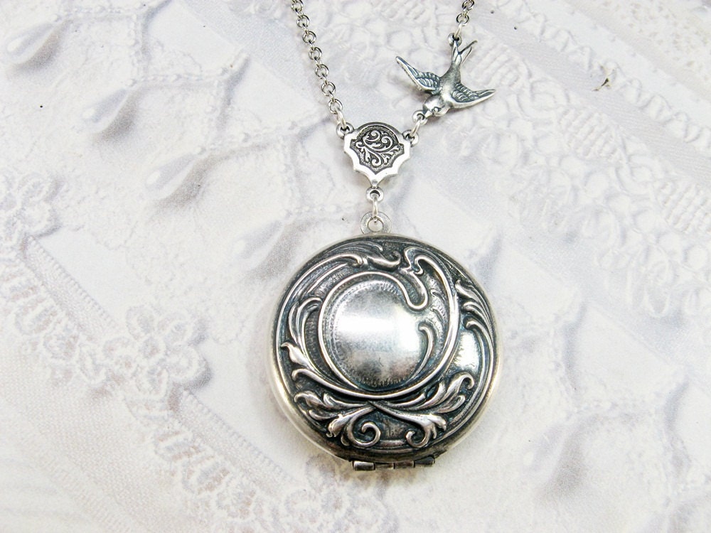 Silver Locket Necklace The ORIGINAL Silver LOVE LOCKET | Etsy