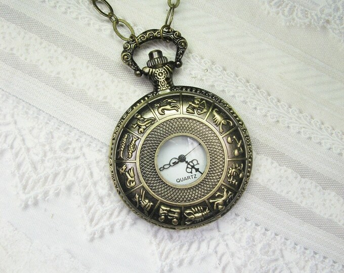 Zodiac Pocket Watch Etsy