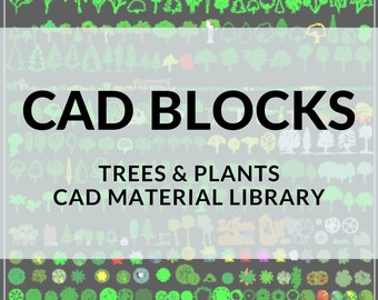 Trees and Plants CAD Blocks: Landscape Design (DWG File)