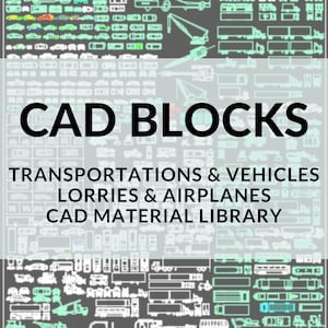 Transportation CAD Blocks: Vehicle, Airplane, Ship Drawings (DWG File)