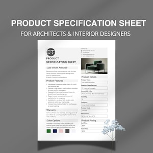 Editable Product Spec Sheet Template: Modern Business Tear Sheet (Canva, A4/US Letter)