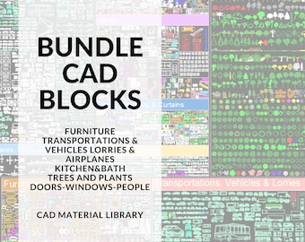 Ultimate AutoCAD Block Bundle | Furniture, Kitchen, Doors, Windows, Vehicles, Trees & More