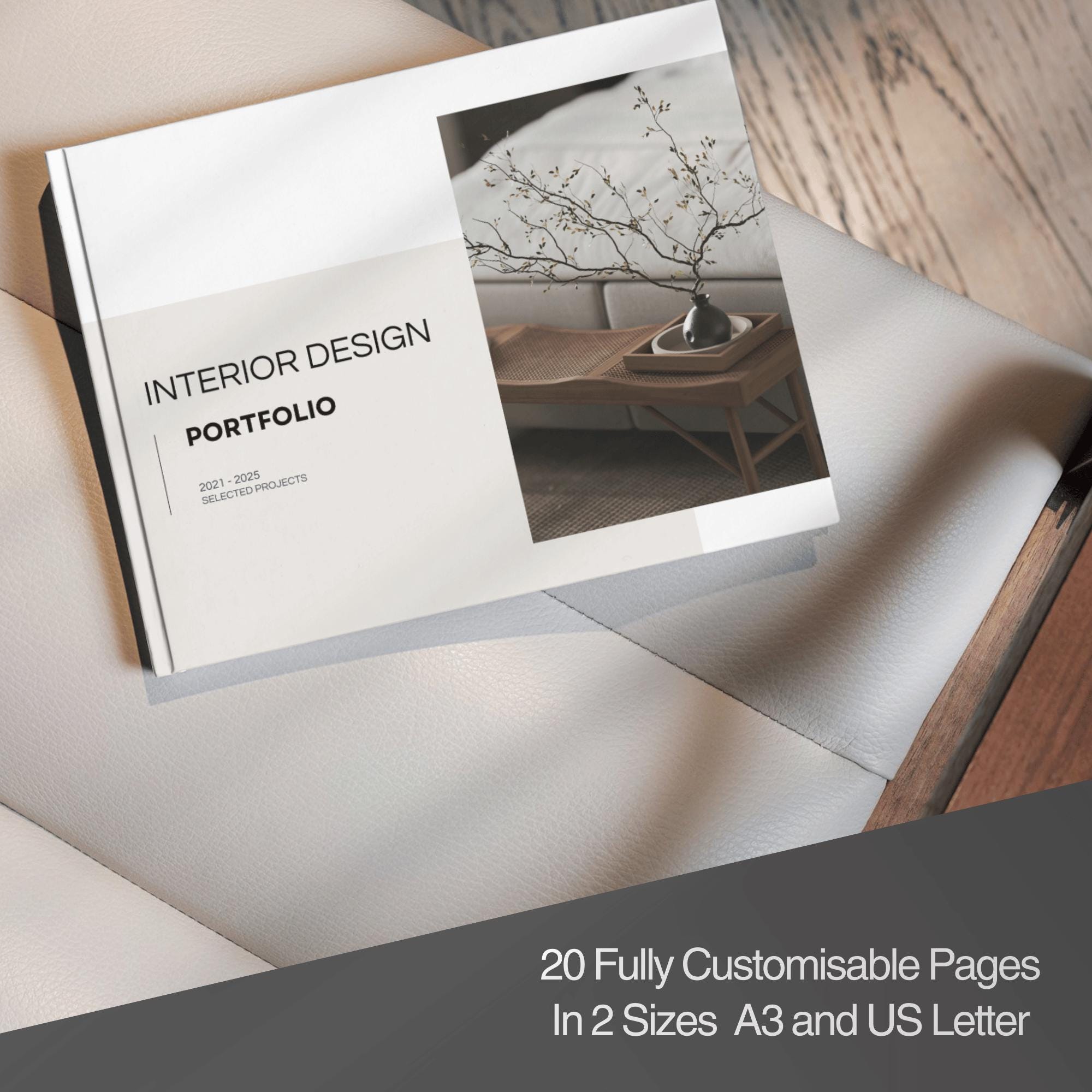 Interior Design Portfolio Canva Template: Minimal & Elegant Look Book ...