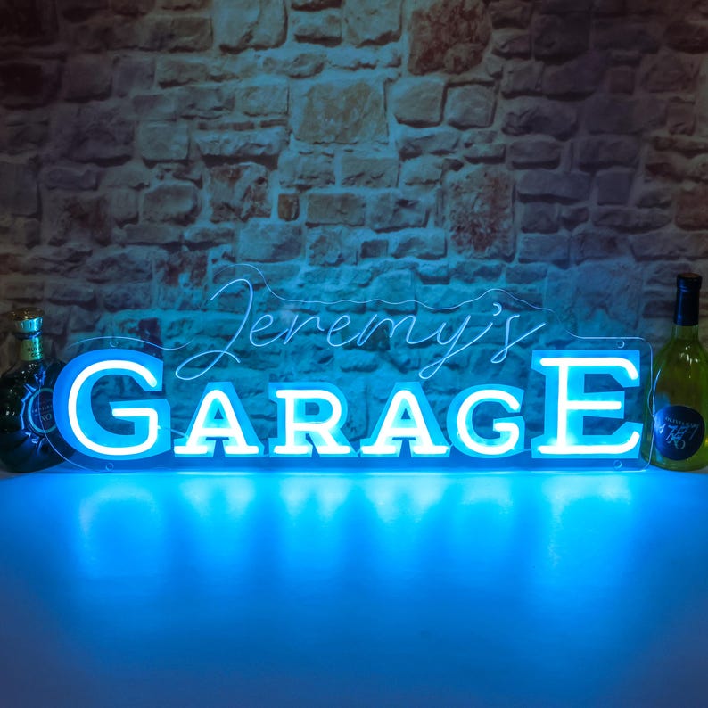 Custom Garage LED Neon Schild: Man Höhle Werkzeug Shop Dekor Bild 4
