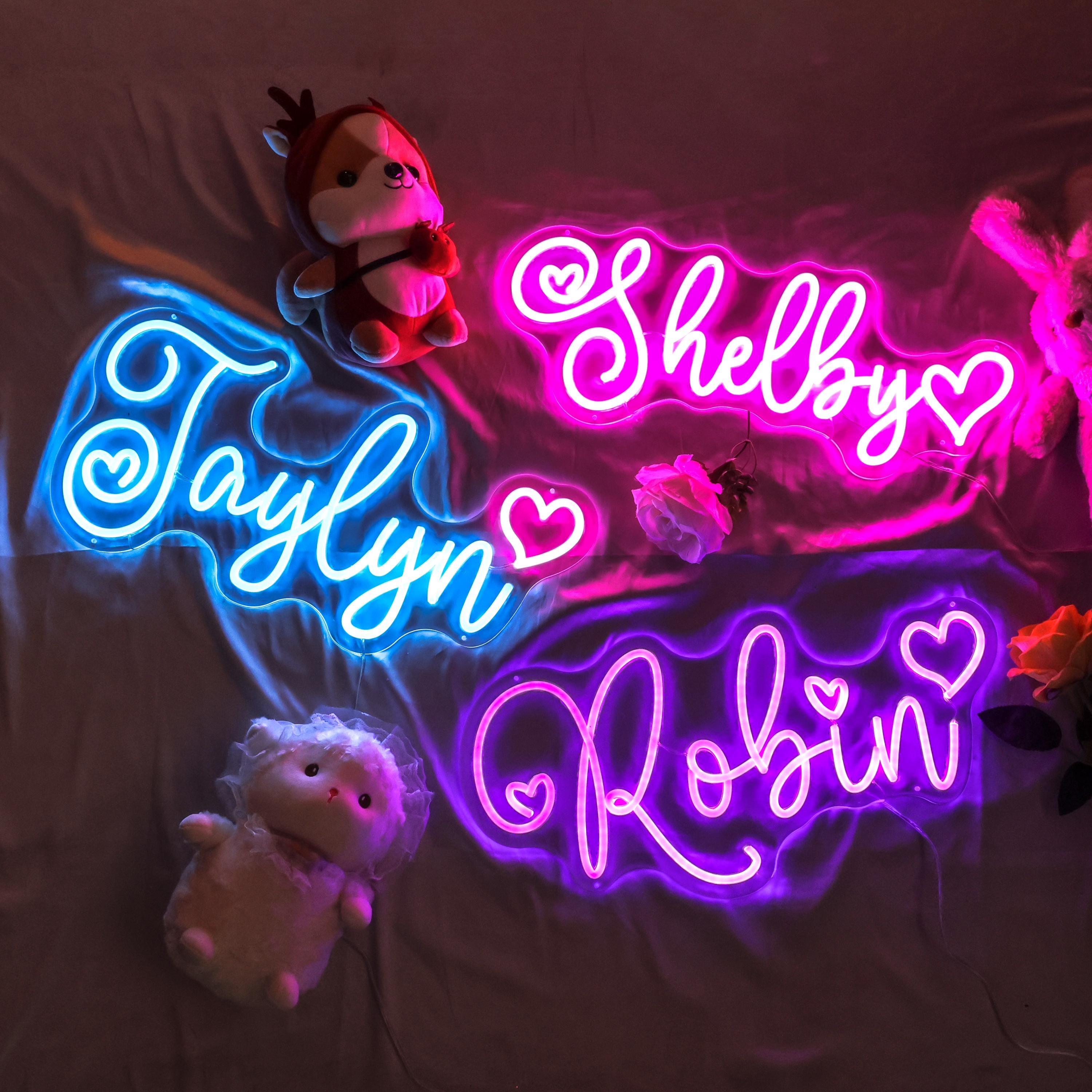 Custom Name LED Neon Sign - Christmas Decor, Personalized Wall Light - Etsy