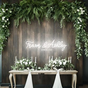 Personalized Mr & Mrs Wedding Neon Sign, Wedding Decorations, Neon Sign Wedding Decor, Wedding Gifts, Wedding Light Neon Name Sign Wedding