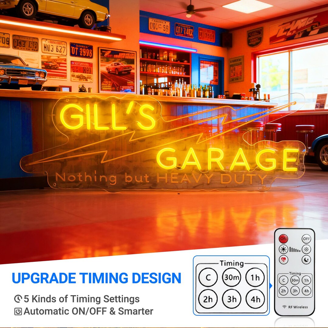 Custom Garage LED Neon Sign: Man Cave Tool Shop Decor - Etsy