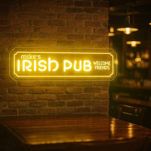 Insegna al neon a LED personalizzata per pub irlandese e bar con whisky: decorazione personalizzata per la caverna dell&#39;uomo