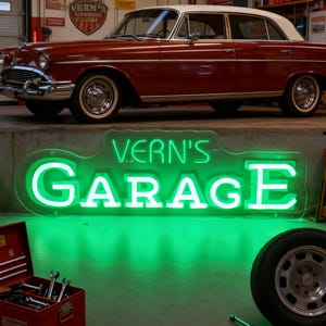Custom Garage LED Neon Schild: Man Höhle Werkzeug Shop Dekor Bild 2