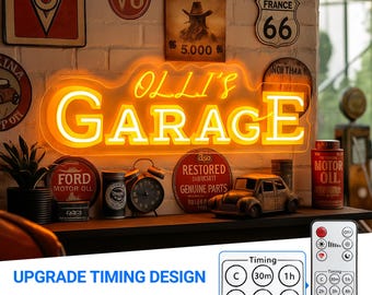 Custom Garage LED Neon Sign: Man Cave Tool Shop Decor