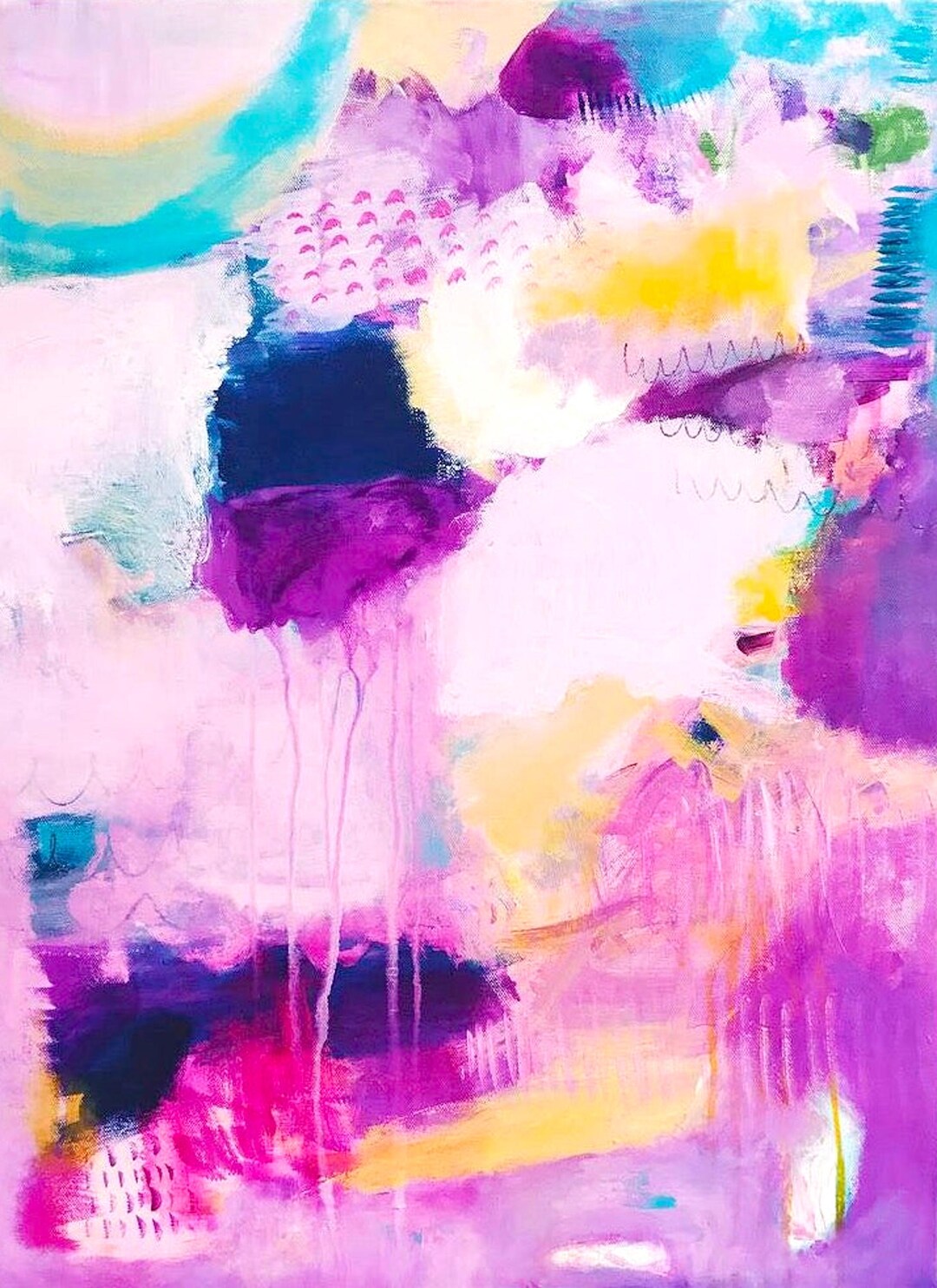 The Magic of Letting Go - Standard Art Print - Abstract Purple Painting ...