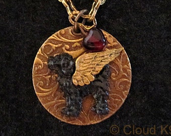 Portuguese Water Dog Angel Jewelry. Necklace Charm Pendant. Pet Memorial Jewelry. Dog Lovers. Dog Sympathy Gift. Pet Loss Remembrance Gift