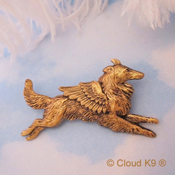 Collie Brooch Pin Jewelry Sterling Silver Handmade Dog Brooch Pin COL6-STP