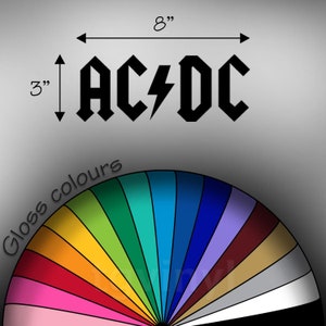 8 AC DC Vinyl Decal Sticker Car Window Laptop Music Rock and Roll ACDC ...