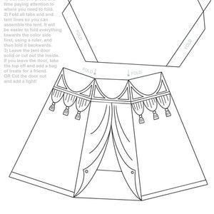 Paper Craft Coloring Tent Scripture Craft