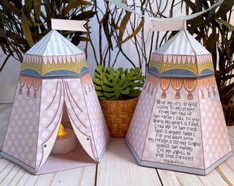 Paper Craft Pink Tent Scripture Craft