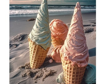 Ice Cream Cones 11x16 Fine Art Print