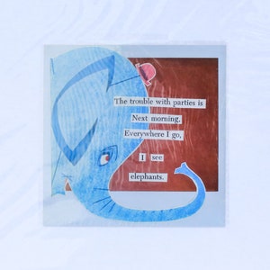 I See Elephants 5x5 Collage Art Print image 2