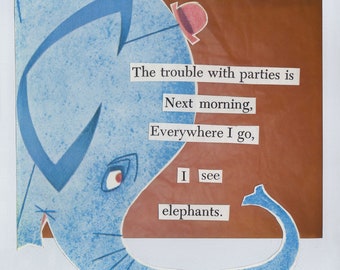 I See Elephants - 5x5 Collage Art Print