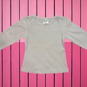 White Girls Puff Sleeve Shirt