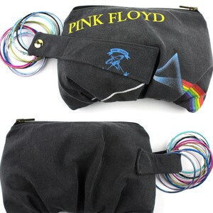Pink Floyd Dark Side of the Moon Vintage T-Shirt Bracelet Purse
