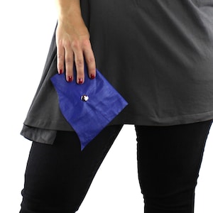 Eco Bright Blue Leather Wallet / Titular de la tarjeta de visita