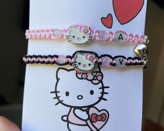 matching kitty bracelet magnetic heart